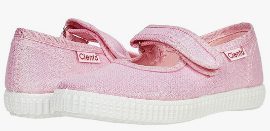 Cienta Mary Jane - Bubblegum Pink Sparkle
