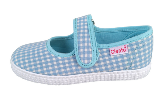 Cienta Mary Jane - Blue Gingham