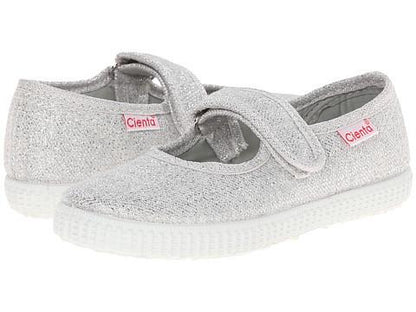 Cienta Mary Jane - Silver Sparkle