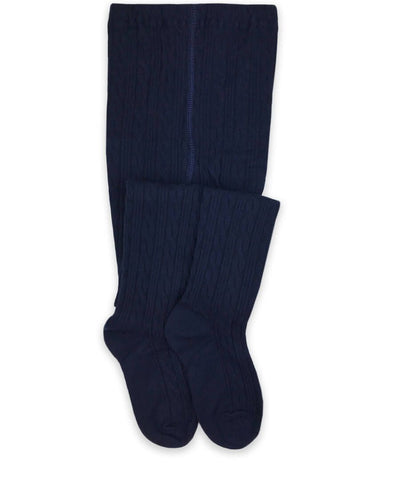 Jefferies Classic Cable Tights, Navy