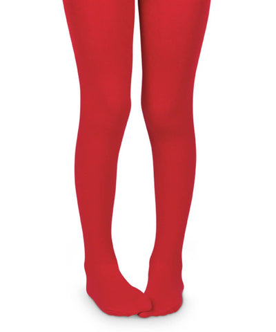 Jefferies Smooth Toe Organic Cotton Tights, Red
